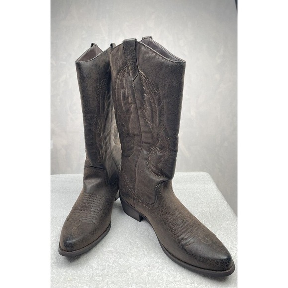 WOMEN'S BROWN COWGIRL WESTERN BOOTS MID CALF SIZE 8​ - Picture 2 of 7